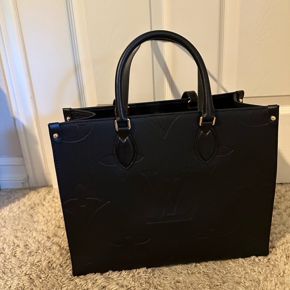 Black Embossed Handbag